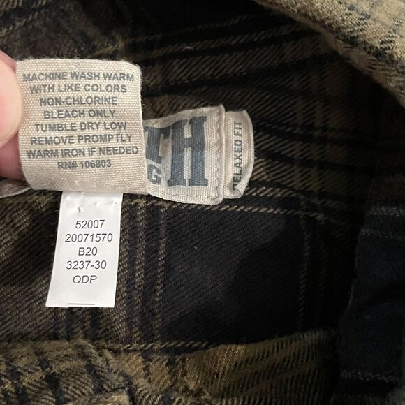 Duluth Trading Shirt Flannel Plaid Button‎ Down Outdoor Active Mens XLT - Picture 8 of 11